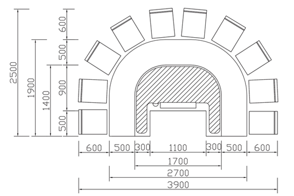 拱形鐵板燒設(shè)備CAD規(guī)格圖